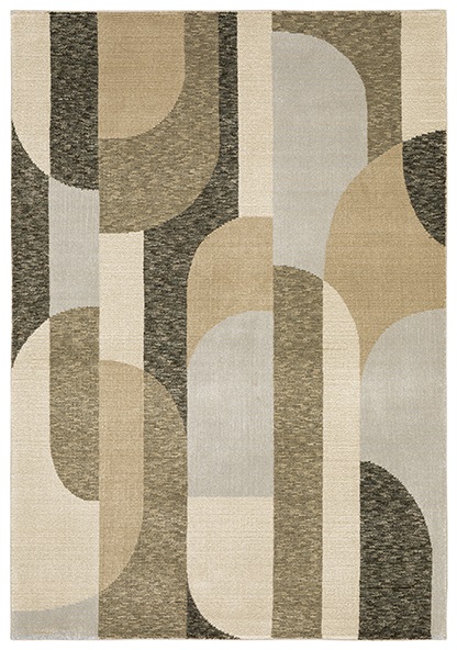 Casual & Solid Rugs Strada STR02 Camel - Taupe & Lt. Brown - Chocolate Machine Made Rug