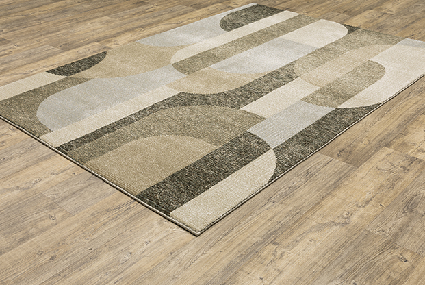 Casual & Solid Rugs Strada STR02 Camel - Taupe & Lt. Brown - Chocolate Machine Made Rug