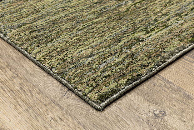 Casual Rugs & Solid Rugs Strada STR05 Black - Charcoal & Green Machine Made Rug