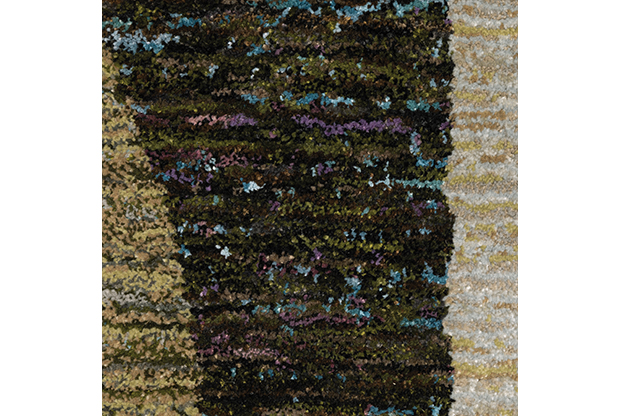 Casual Rugs & Solid Rugs Strada STR05 Black - Charcoal & Green Machine Made Rug