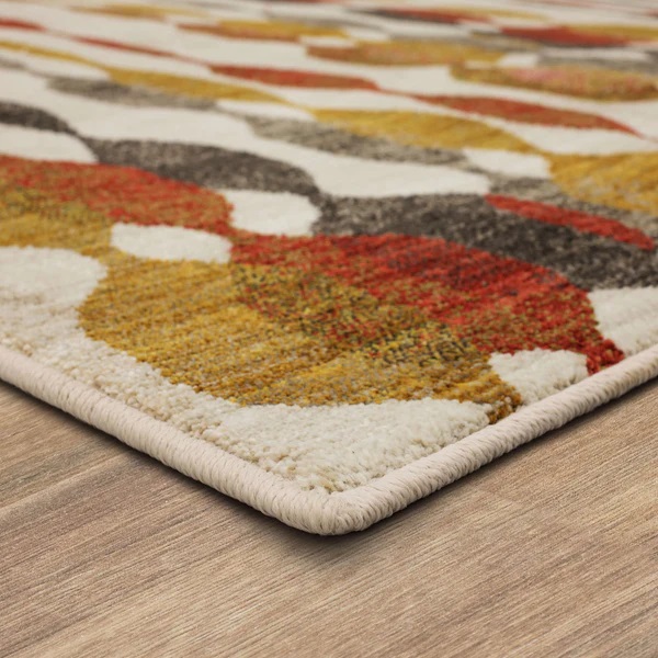 Contemporary Rugs & Transitional Rugs Expressions Acoustic Ginger - By Scott Living 91821-20048 Ivory - Beige & Rust - Orange Machine Made Rug