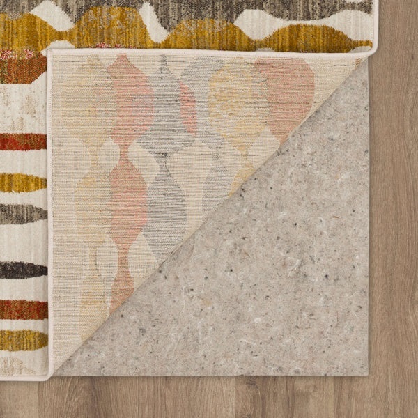 Contemporary & Transitional Rugs Expressions Acoustic Ginger - By Scott Living 91821-20048 Ivory - Beige & Rust - Orange Machine Made Rug