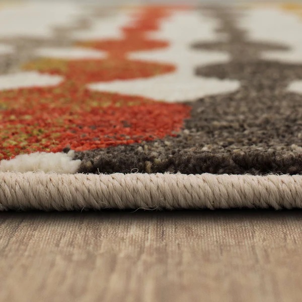 Contemporary & Transitional Rugs Expressions Acoustic Ginger - By Scott Living 91821-20048 Ivory - Beige & Rust - Orange Machine Made Rug