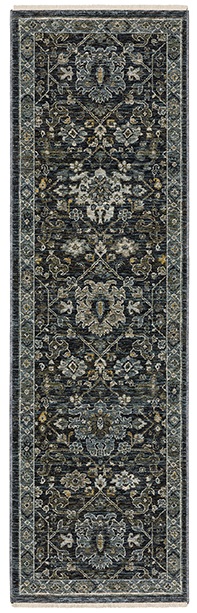 Traditional & Oriental Rugs Aberdeen 533K Medium Blue - Navy Machine Made Rug