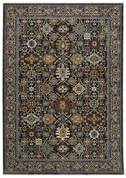 Traditional & Oriental Rugs Aberdeen 7922D Medium Blue - Navy Machine Made Rug