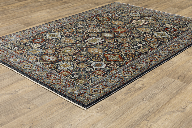 Traditional & Oriental Rugs Aberdeen 7922D Medium Blue - Navy Machine Made Rug