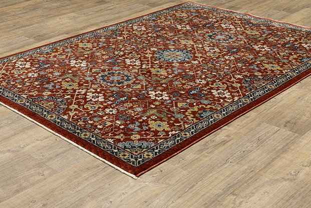 Traditional & Oriental Rugs Aberdeen 6R Red - Burgundy & Multi Machine Made Rug