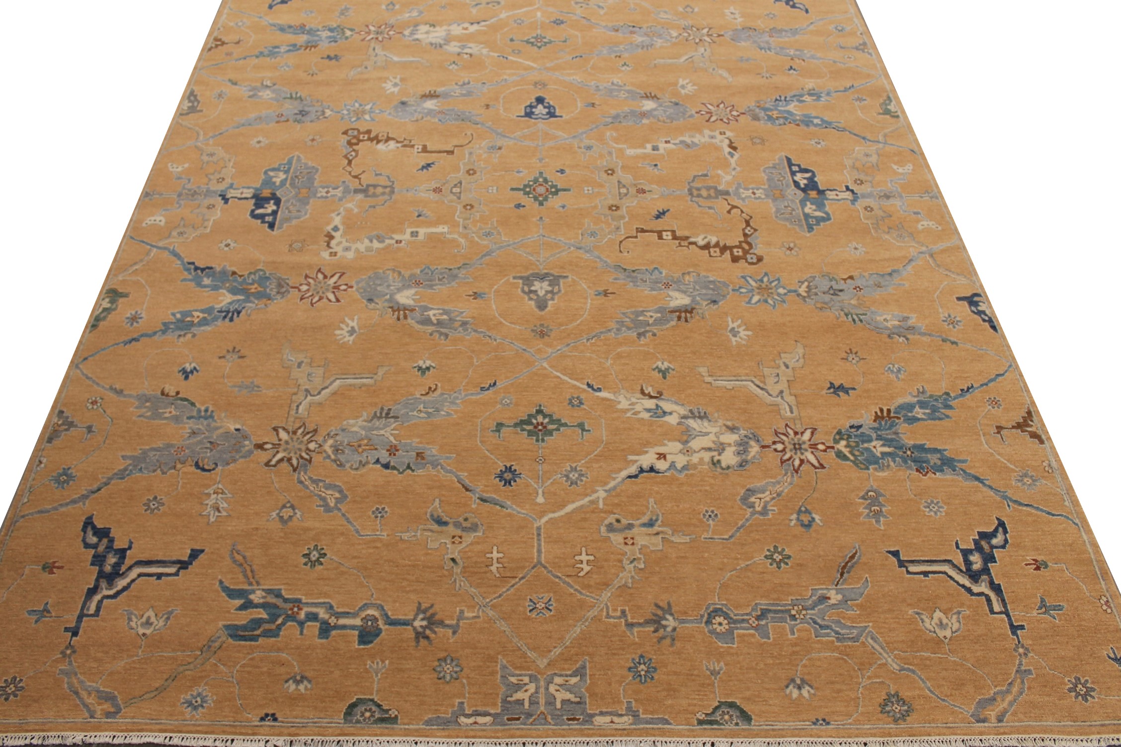 Transitional & Casual Rugs Oushak Sultan 027408 Rust - Orange & Multi Hand Knotted Rug