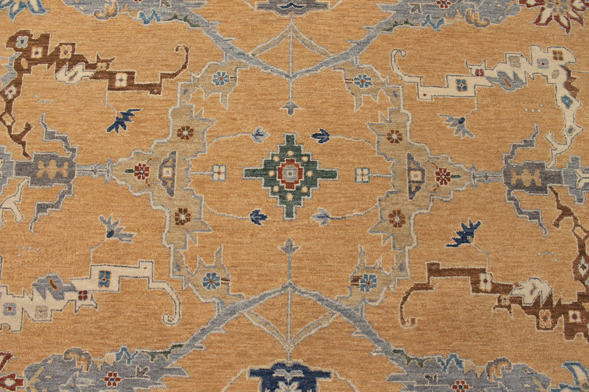 Transitional & Casual Rugs Oushak Sultan 027408 Rust - Orange & Multi Hand Knotted Rug