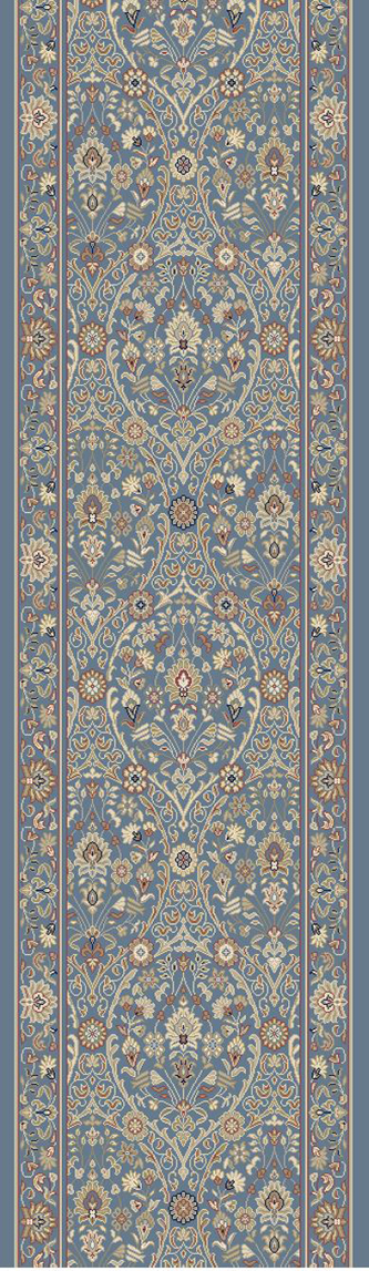 Hall & Stair Runners Brilliant 7278-900 Lt. Blue - Blue Machine Made Rug