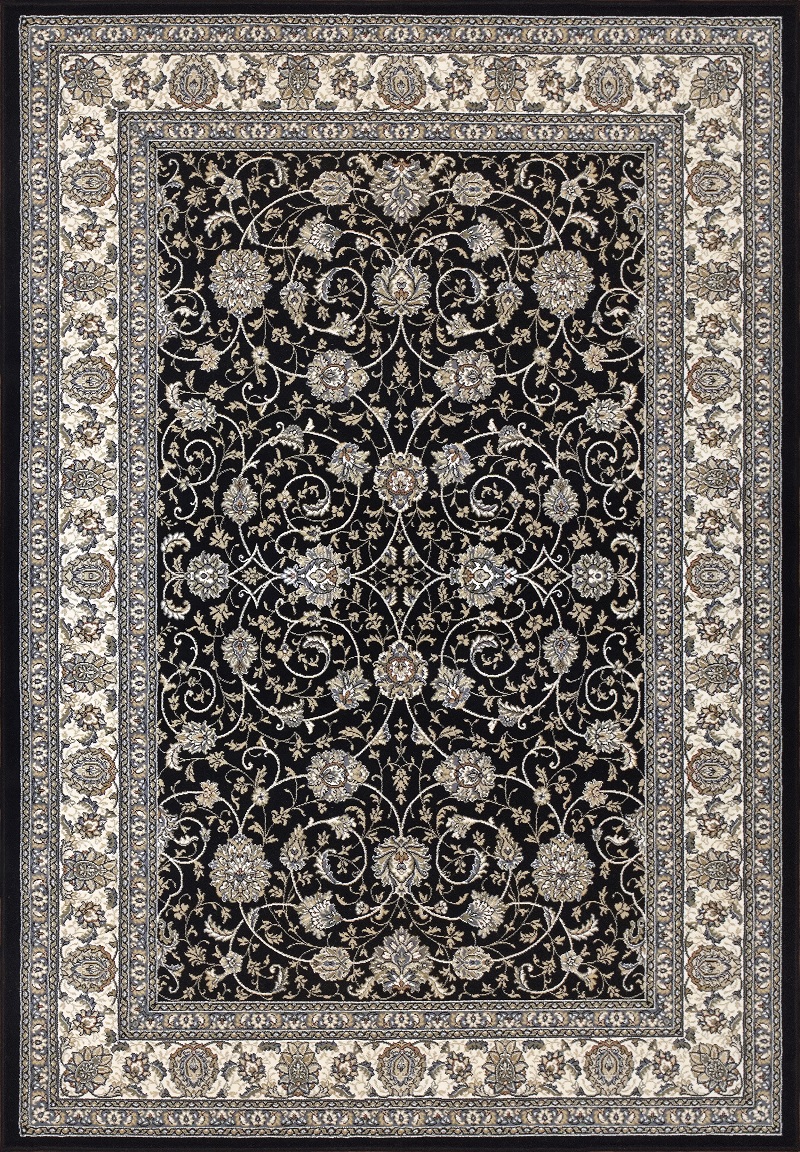 Traditional & Oriental Rugs Ancient Garden 57120-3464 Medium Blue - Navy & Ivory - Beige Machine Made Rug