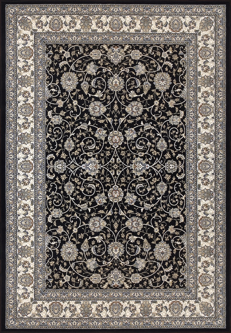 Traditional & Oriental Rugs Ancient Garden 57120-3464 Medium Blue - Navy & Ivory - Beige Machine Made Rug