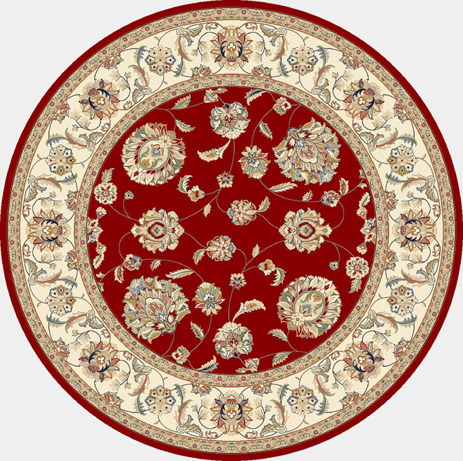 Traditional & Oriental Rugs Ancient Garden 57365-1464 Red - Burgundy & Ivory - Beige Machine Made Rug