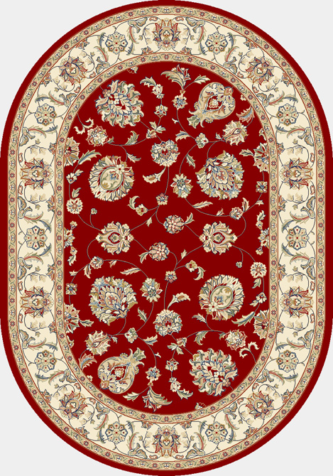 Traditional & Oriental Rugs Ancient Garden 57365-1464 Red - Burgundy & Ivory - Beige Machine Made Rug