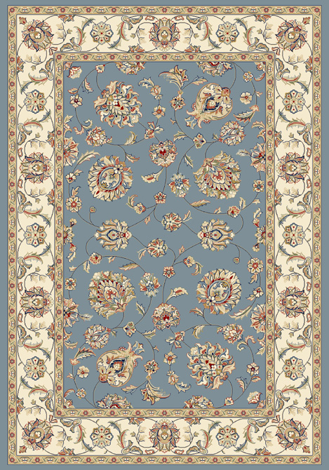 Traditional & Oriental Rugs Ancient Garden 57365-5464 Lt. Blue - Blue & Ivory - Beige Machine Made Rug