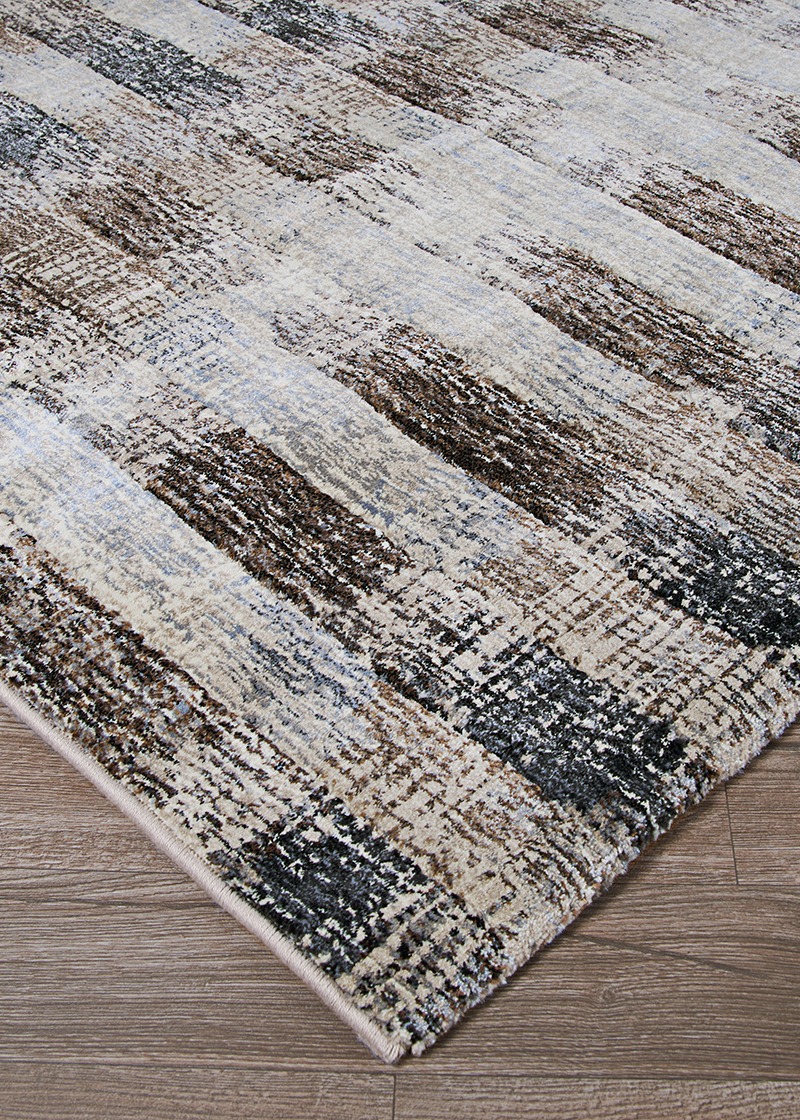 Contemporary & Transitional Rugs Easton Skyscraper  Bone-Naturals 6347/4343 Lt. Brown - Chocolate & Lt. Grey - Grey Machine Made Rug