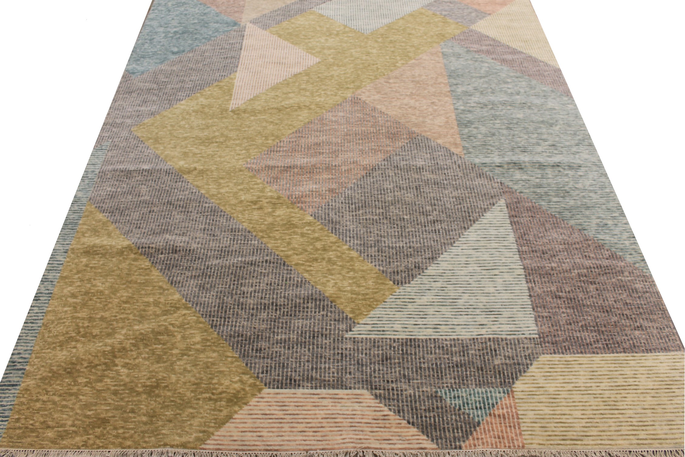 Contemporary & Transitional Rugs EDGE 027554 Multi Hand Knotted Rug