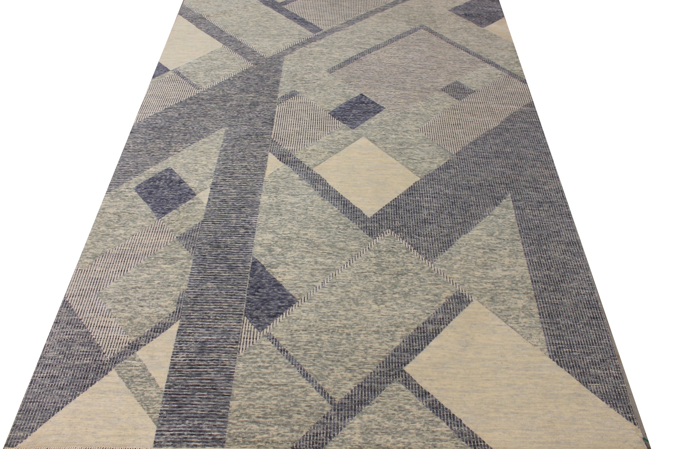 Contemporary & Transitional Rugs EDGE 027549 Lt. Grey - Grey Hand Knotted Rug