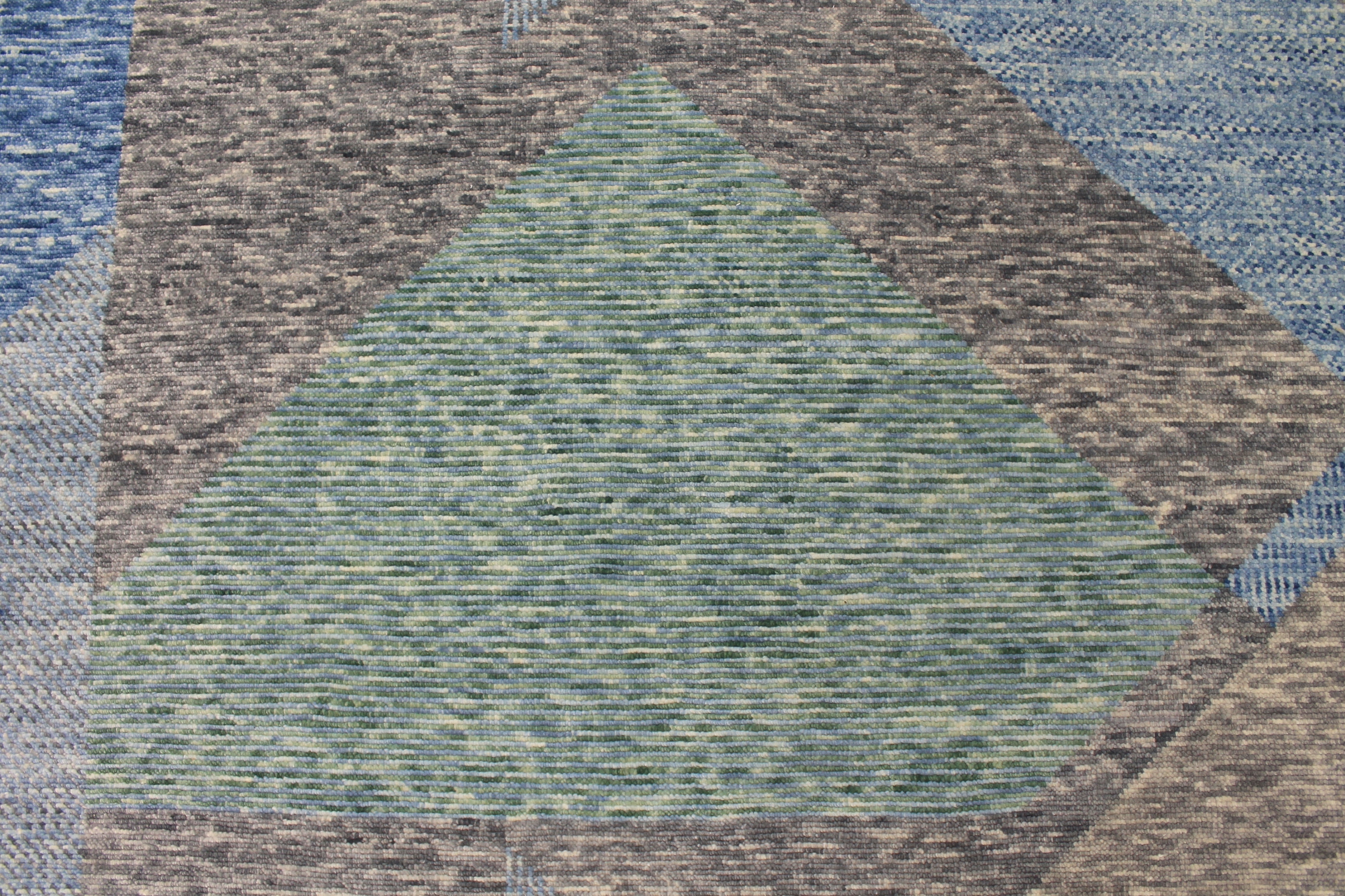 Contemporary & Transitional Rugs EDGE 027546 Lt. Blue - Blue & Lt. Grey - Grey Hand Knotted Rug