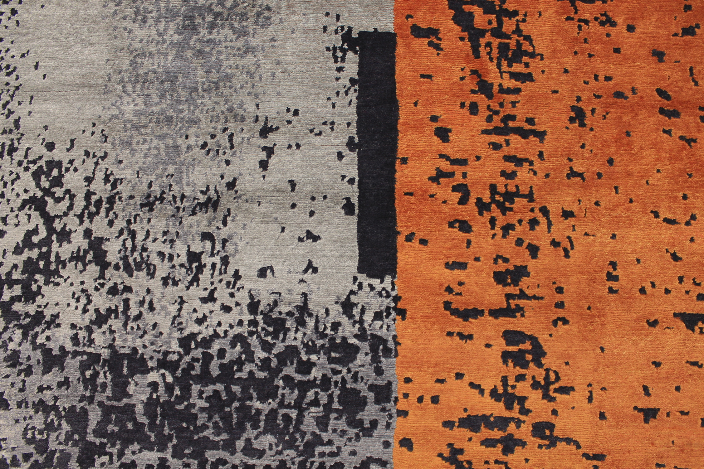 Contemporary Rugs & Transitional Rugs SPLASH 027478 Medium Blue - Navy & Lt. Blue - Blue Hand Knotted Rug