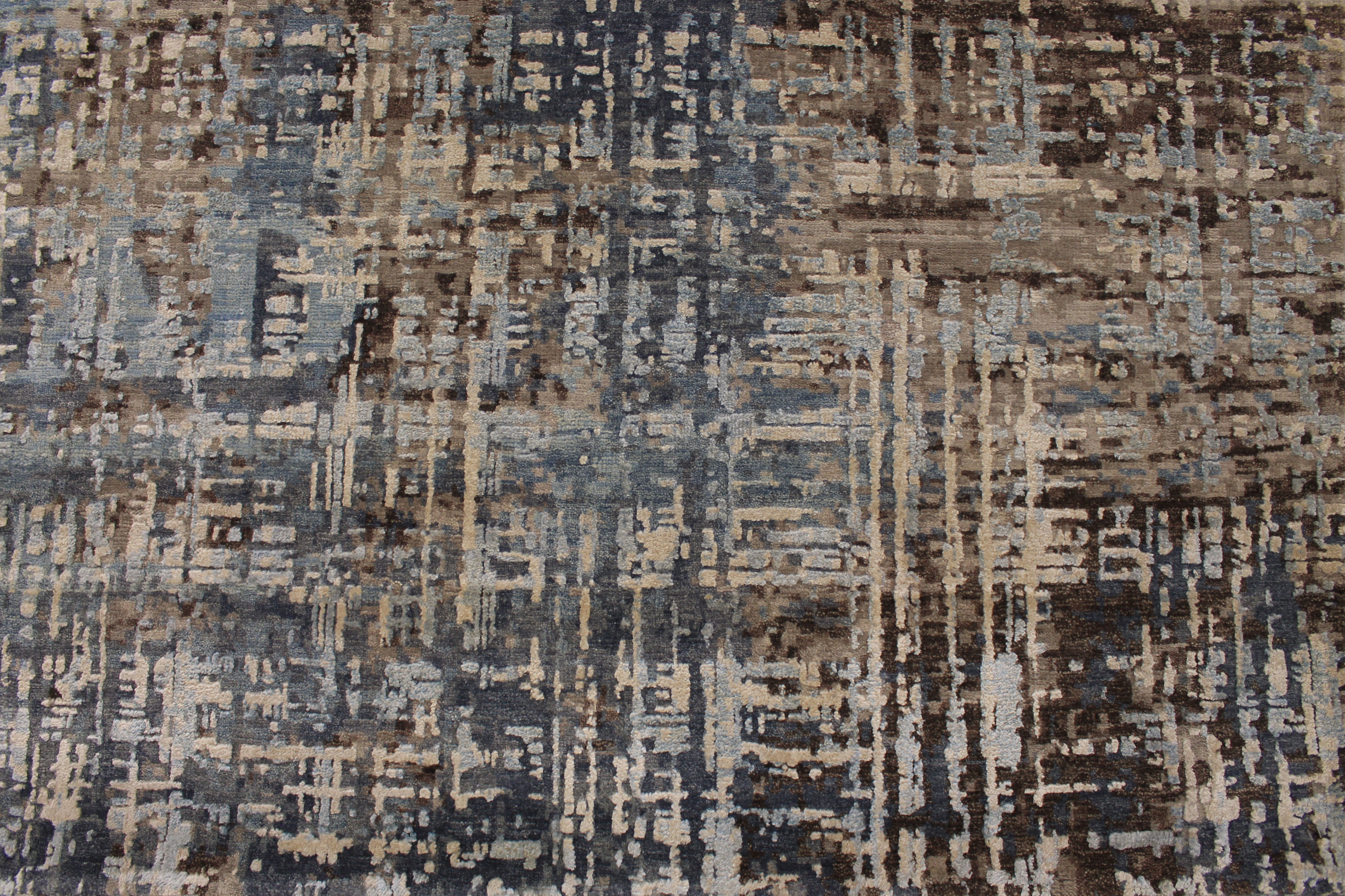 Contemporary & Transitional Rugs SPLASH 027473 Lt. Grey - Grey & Lt. Brown - Chocolate Hand Knotted Rug