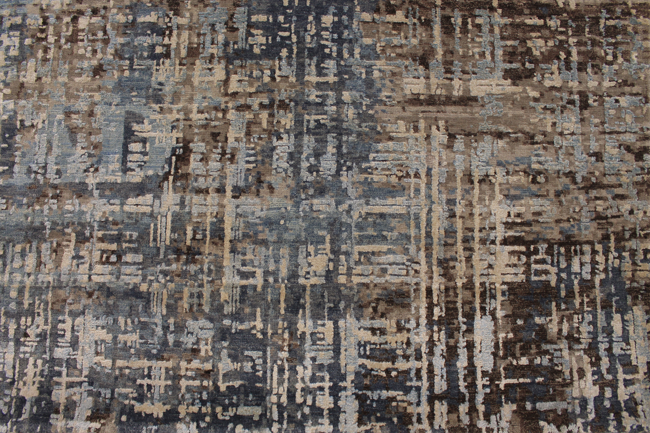Contemporary Rugs & Transitional Rugs SPLASH 027473 Lt. Grey - Grey & Lt. Brown - Chocolate Hand Knotted Rug