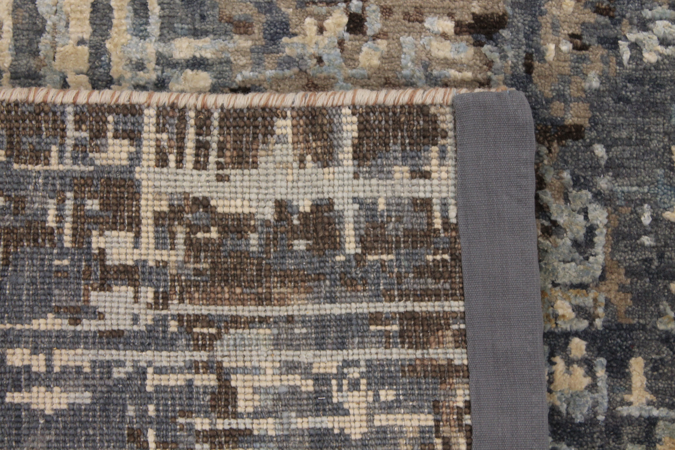 Contemporary Rugs & Transitional Rugs SPLASH 027473 Lt. Grey - Grey & Lt. Brown - Chocolate Hand Knotted Rug