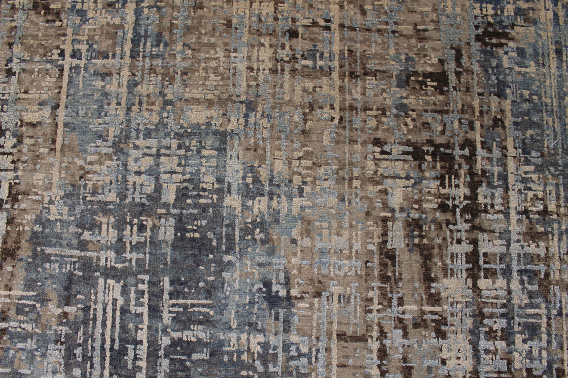 Contemporary & Transitional Rugs SPLASH 027473 Lt. Grey - Grey & Lt. Brown - Chocolate Hand Knotted Rug
