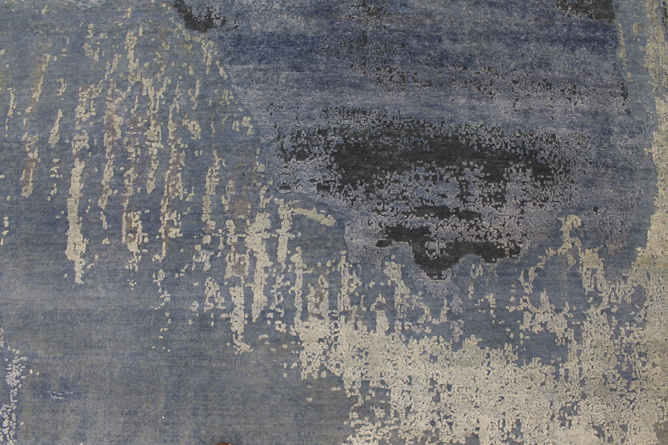 Contemporary Rugs & Transitional Rugs FINE SPLASH 027474 Lt. Blue - Blue & Lt. Grey - Grey Hand Knotted Rug