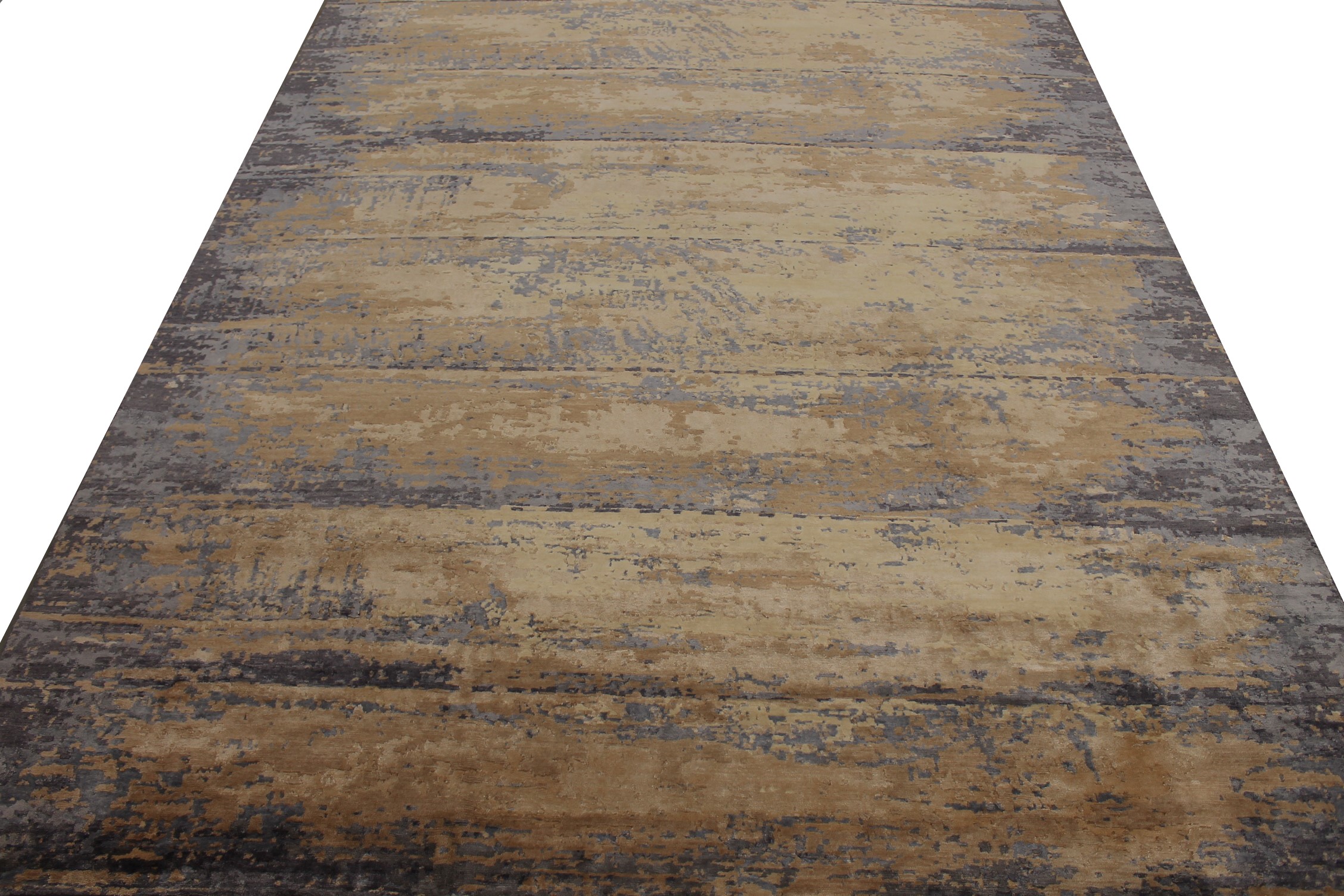 Contemporary Rugs & Transitional Rugs SPLASH 027482 Lt. Gold - Gold & Lt. Grey - Grey Hand Knotted Rug