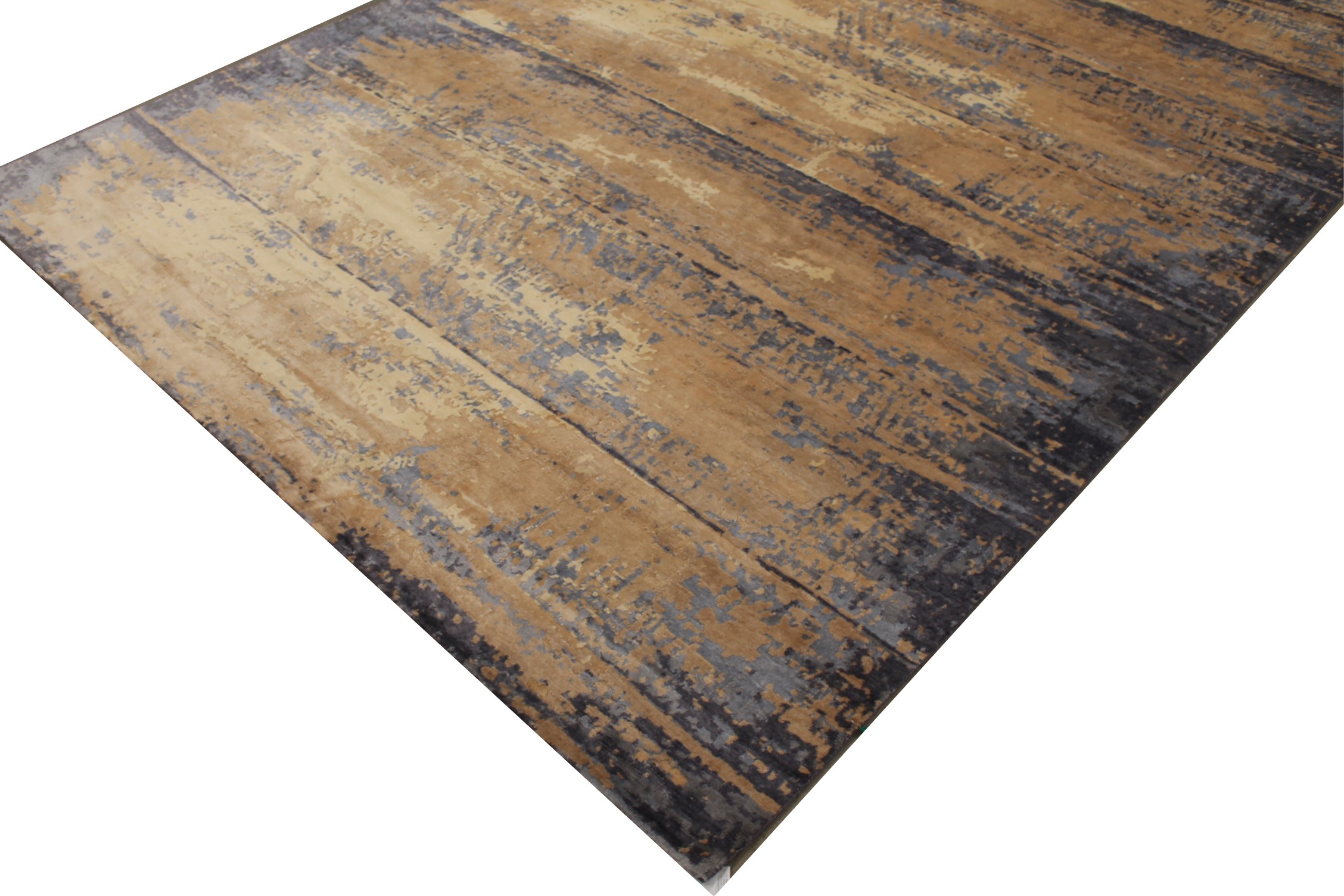 Contemporary Rugs & Transitional Rugs SPLASH 027482 Lt. Gold - Gold & Lt. Grey - Grey Hand Knotted Rug