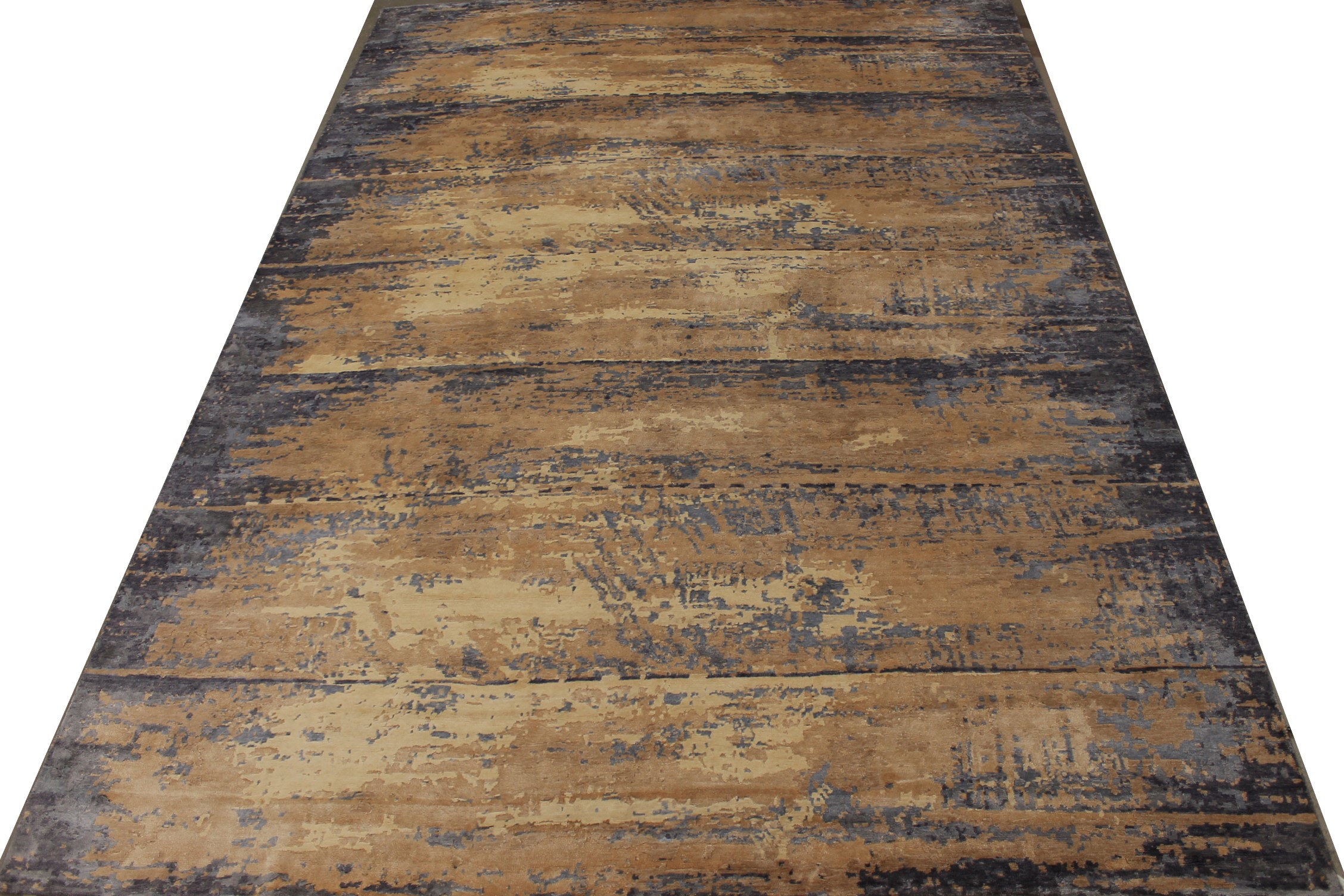 Contemporary Rugs & Transitional Rugs SPLASH 027482 Lt. Gold - Gold & Lt. Grey - Grey Hand Knotted Rug