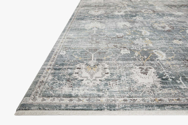 Oushak Rugs Bonney BNY-03 Lagoon Green & Ivory - Beige Machine Made Rug