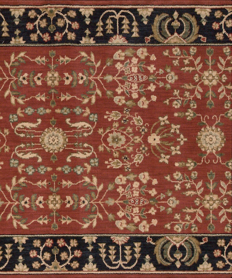 Hall & Stair Runners  GRAND PARTERRE PT02-RST Rust - Orange & Black - Charcoal Machine Made Rug