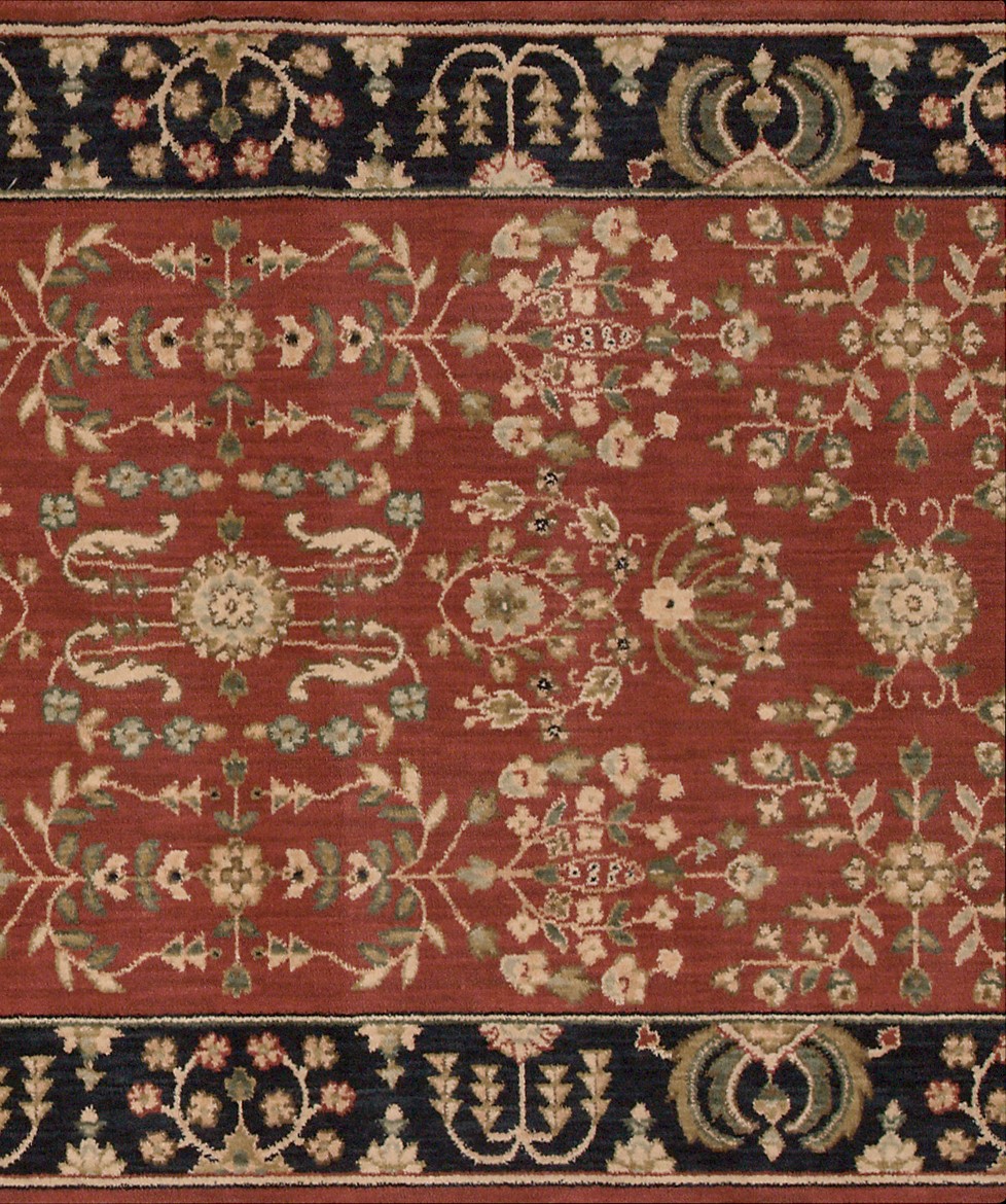 Hall & Stair Runner Rugs  GRAND PARTERRE PT02-RST Rust - Orange & Black - Charcoal Machine Made Rug