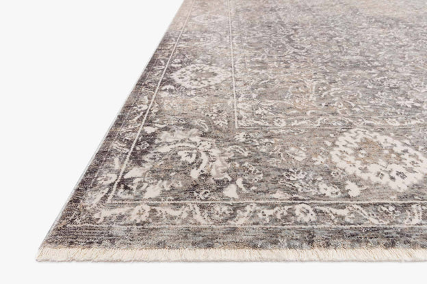 Contemporary & Transitional Rugs Homage HOM-03 Lt. Grey - Grey & Ivory - Beige Machine Made Rug