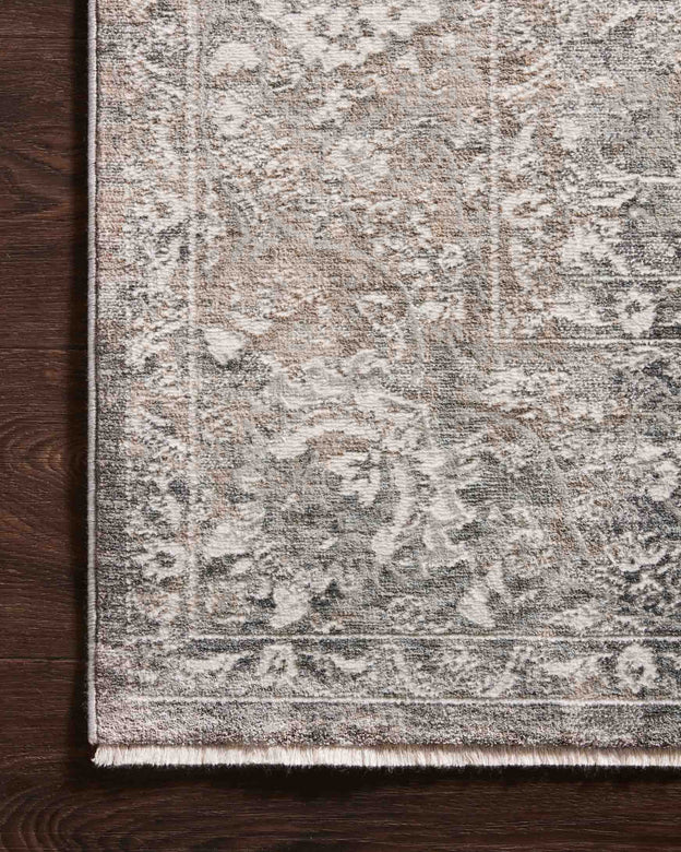 Contemporary Rugs & Transitional Rugs Homage HOM-03 Lt. Grey - Grey & Ivory - Beige Machine Made Rug