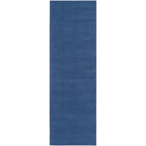 Casual Rugs & Solid Rugs Mystique M-330  Medium Blue - Navy Hand Loomed Rug