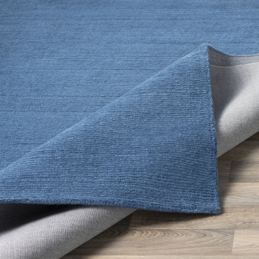 Casual Rugs & Solid Rugs Mystique M-330  Medium Blue - Navy Hand Loomed Rug