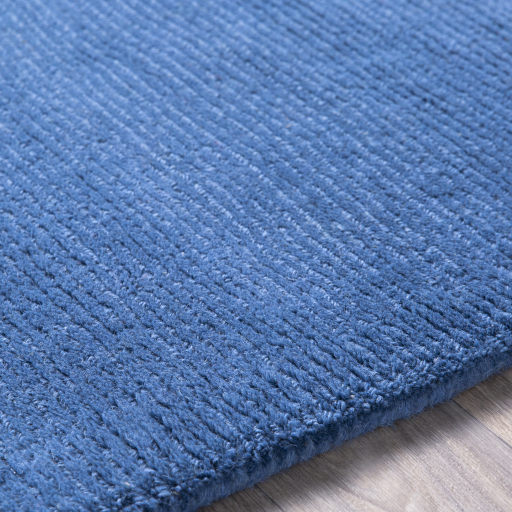 Casual Rugs & Solid Rugs Mystique M-330  Medium Blue - Navy Hand Loomed Rug