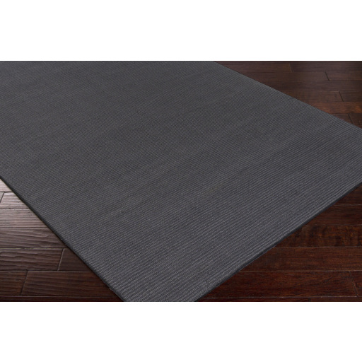 Casual Rugs & Solid Rugs Mystique M-341  Black - Charcoal Hand Loomed Rug