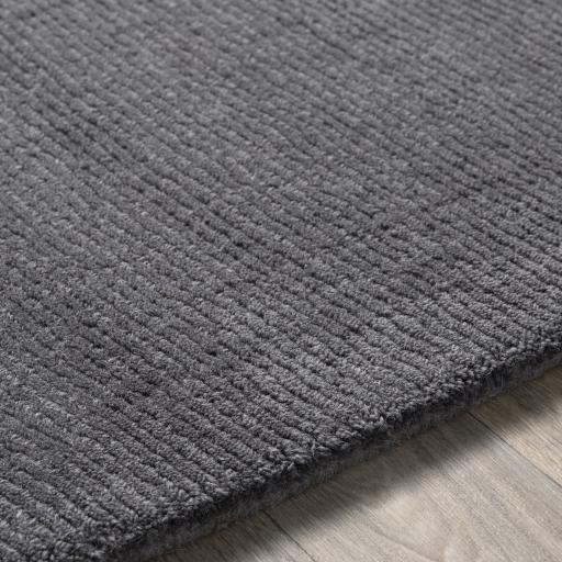 Casual Rugs & Solid Rugs Mystique M-341  Black - Charcoal Hand Loomed Rug