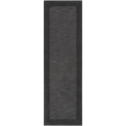 Casual Rugs & Solid Rugs Mystique M-347  Black - Charcoal Hand Loomed Rug
