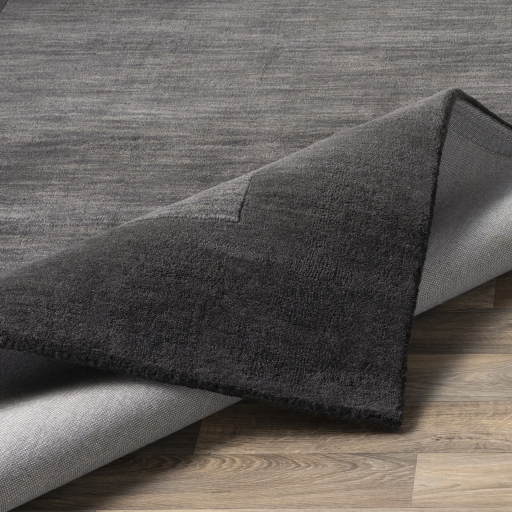 Casual Rugs & Solid Rugs Mystique M-347  Black - Charcoal Hand Loomed Rug