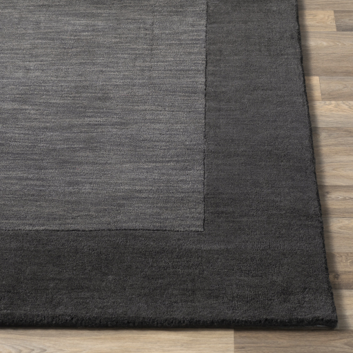 Casual Rugs & Solid Rugs Mystique M-347  Black - Charcoal Hand Loomed Rug
