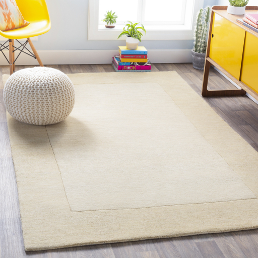 Casual Rugs & Solid Rugs Mystique M-5324  Ivory - Beige Hand Loomed Rug