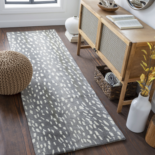 Animal Print Rugs & Cow Hides Athena ATH-5163 (Sample only) Lt. Grey - Grey & Ivory - Beige Hand Tufted Rug