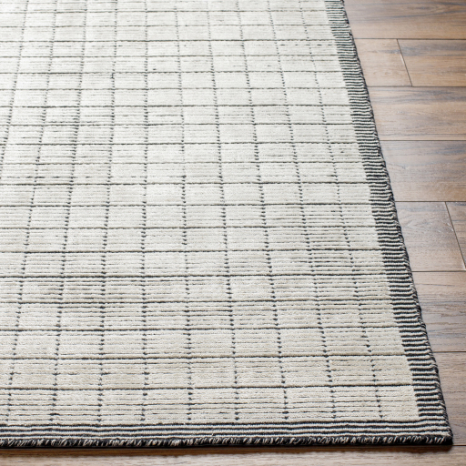 Contemporary & Transitional Rugs Carre CCR-2301 Lt. Grey - Grey & Black - Charcoal Hand Loomed Rug