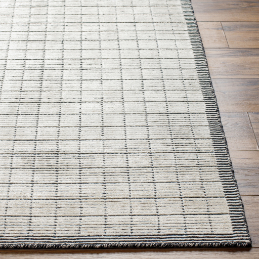 Contemporary Rugs & Transitional Rugs Carre CCR-2301 Lt. Grey - Grey & Black - Charcoal Hand Loomed Rug