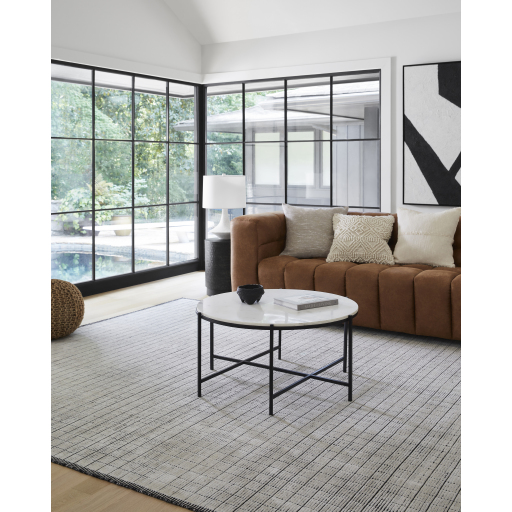Contemporary Rugs & Transitional Rugs Carre CCR-2301 Lt. Grey - Grey & Black - Charcoal Hand Loomed Rug